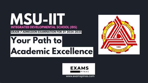 msu iit ids entrance exam reviewer|IDS Junior High School Admission Examination SY 2024.